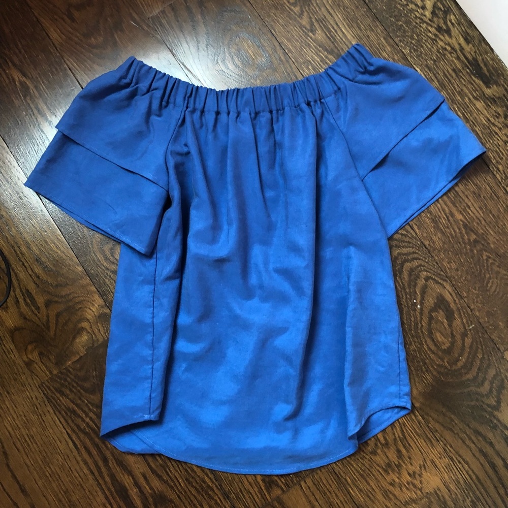 Blue H&M Off The Shoulder Top